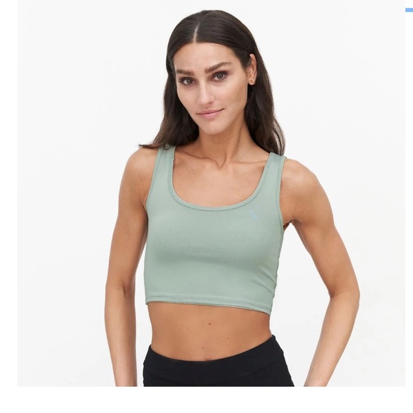 Sage Green Crop Top - Picture 1 of 4